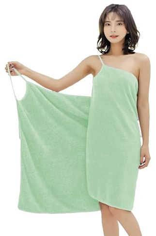 Guozyly Toalla de sauna para mujer, toalla de baño con tirantes, vestido de toalla para mujer, ropa de baño, juego de albornoz de spa, toalla de baño portátil para ducha, piscina, spa, baño (A)