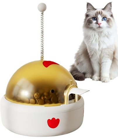 Juguete dispensador de golosinas para Gatos, Herramienta interactiva de alimentación de Pato, Divertido de Aperitivos para Mascotas, Juego de desafío de Alimentos, Soporte Creativo para