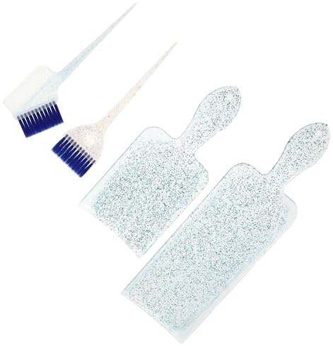Ciieeo Palette de Teinture Capillaire Bleue Paillettes, Outil de Salon pour Coloration, Mèches et Retouches Racines, Kit Professionnel pour Cheveux Longs et Épais, Accessoires Coiffure