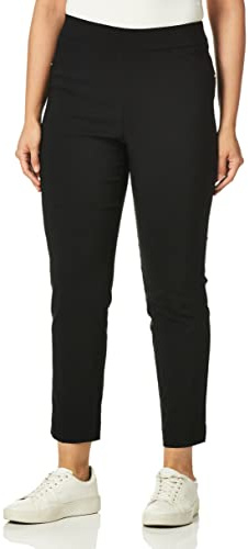 Briggs New York Super Stretch Millennium Slimming Pull-on Ankle Pant Pants, Black, 14