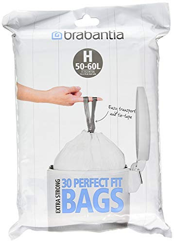 2 X Bin Liners, Size H, 50-60 L - 30 Bags