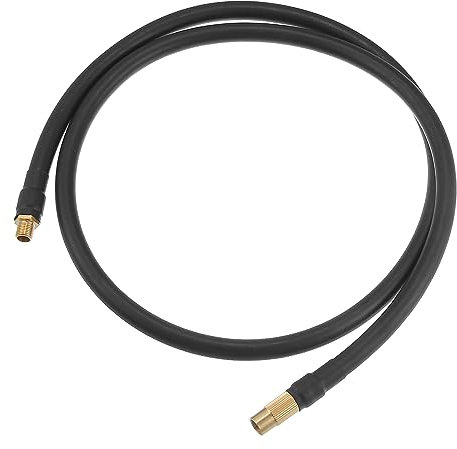 X AUTOHAUX 100cm Car Tire Inflator Extension Hose Adapter Black Copper Tone