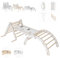 MAMOI® Set Klettergerüst Indoor, Kletterdreieck mit rutsche aus Holz, Kletterbogen, Baby Kinder Klettern, Klettergerüst mit Rutschbrett, Holzbogen für Spielplatz ab 1/2/3 Jahre, Montessori…