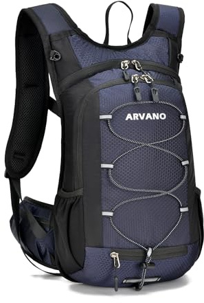 Arvano 15L Sac à Dos Vélo Sac de Randonnée Ultra-léger Respirable Imperméable pour Vélo Randonnée Équitation Voyage Alpinisme (Bleu arctique)