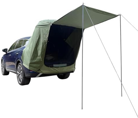 DRYFAL Auto-Heckklappenzelt für Tesla Model-3 Model 3 2017-2020- Sonnen- und winddichtes, universelles Heckklappen-Auto-Campingzelt, Outdoor-Ausflug