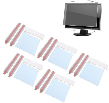 lvifloae 5 Conjunte Tiras Adhesivas extraíbles para la Pantalla de privacidad Reemplazo de Filtro de privacidad Filtro Adhesivo Strips Adhesivos de Doble Cara con pestañas de