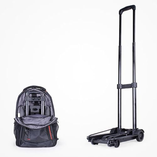 Liten Hopfällbar Handtruck, 110 Punds Lastbärande Kapacitet Dolly Bagagevagn Utility Dolly Plattformsvagn med 2 Hjul Bärbar Kompakt Bagagevagn för Transport, Shopping, Flygplats