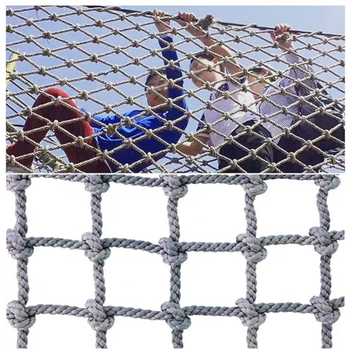 Generico Klätternät för barn - Slitstarkt lastnät för utomhusbruk, stege för lekplats i trädgården och trädgunga - Säker äventyrsutrustning (6 mm, 3,3 x 22,97 fot)
