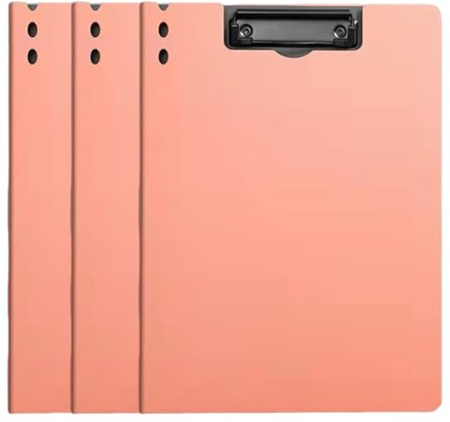 Classeur sans perforation avec pince à ressort, porte-bloc de bureau, porte-documents avec clip latéral pour papier format lettre, grande capacité