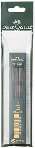 FABER-CASTELL 127100-10 Fallminen TK 9071, Minenstärke 2 mm, Härtegrad HB, schwarz