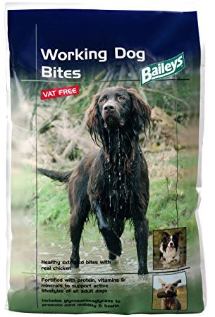 Baileys Horse Feeds Adult Complete Dry Working Dog Food Bites Chicken, 15 kg