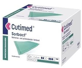 Cutimed 72161-02 Verbände, Sorbact Saugkompressen, 7 cm x 9 cm (42-er pack)