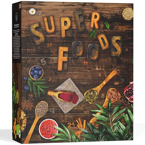 BOXILAND® Superfood Adventskalender 2025 [BIO QUALITÄT] – 24 gesunde Snacks, Früchte & Samen – nährstoffreiche Überraschungen, handverpackt in Deutschland – Weihnachtskalender für Gesundheitsbewusste