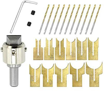 Yebobo Perles en Bois Foret Boule Lame Fraise Ensemble 24 PièCes Carbure CéMenté SphéRique Bouddha Perles Jeu D'Outils de Travail Du Bois