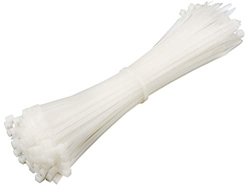 MEKEET White Multi-Purpose Cable Ties, Cable Ties Reusable, Nylon Zip Ties, Tie Wraps Heavy Duty, Secure Self-Locking Mechanism, for Household, Office, Garden and DIY