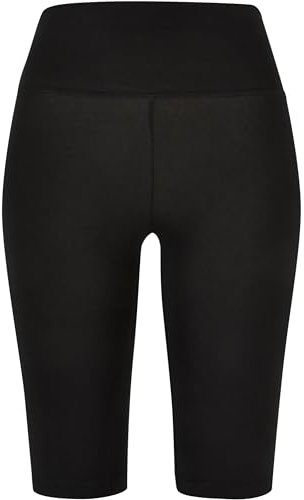 Urban Classics Damen Ladies Organic Stretch Jersey Cycle Yoga-Shorts, Black, L