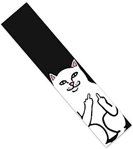 DIE Skateboard-Griptape-Blatt, Schwarze Paar-Aufkleber, 9,8 X 47,2 Zoll/25 X 120 cm, Cartoon-Katze Hält Hände, Sandpapier, Skateboard-Aufkleber,Black 1,Constructive23