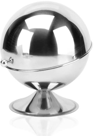 MAGICLULU Sucrier En Inox Pour Plan De Travail Bols D'accompagnement Récipient à Condiments Sphérique Bouteille De Brosse à Huile Pot à Condiments Salière Sucre Gestionnaire À Clapet