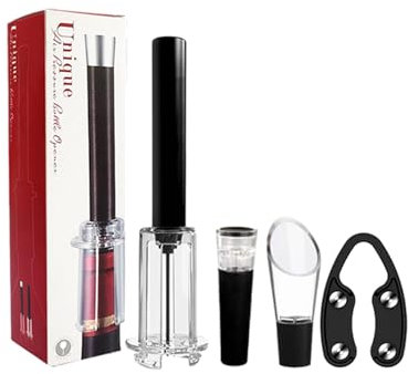 Juego de apertura de vino, abridor de vino, bomba de presión de aire, juego de abridor de botellas de vino, juego de regalo creativo y práctico, sacacorchos eficiente, tapón de vacío, removedor de