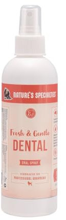 Nature's Specialties Fresh & Gentle Dental Spray for Dogs - Dental Care for Dogs - Dog Dental Care - Mint Flavoured Oral Spray for Pets - Helps Fight Bacteria & Bad Breath, 236ml