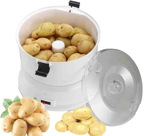 Mcamgiczin Pelador de Patatas eléctrico, peladores automáticos de Patatas de 85 W,pelador multifunción de Frutas y Verduras, deshidratador de Verduras, para pelar Patatas, Peras