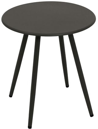 DEGAMO Beistelltisch Gartentisch Denver 45cm rund, Metall/Stahl anthrazit, Indoor und Outdoor