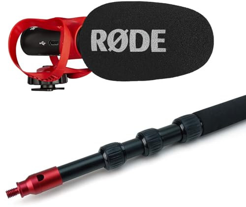 Rode Videomic Go II Helix - Micrófono direccional USB con keepdrum Boompole