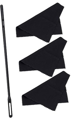 Yardwe Reinigungsset Für Querflöte Mit Reinigungstuch Und Reinigungsstab Praktisches Flötenreinigungsset Aus Hochwertigem Material Für Effiziente Pflege Und Innenreinigung Von Blasinstrum