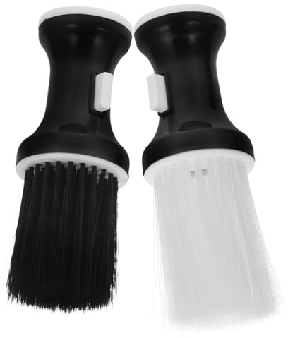 Hohopeti 2 Stück Teiliges Nackenhaar Friseurbedarf mit Rutschfestem Griff Ergonomisch für Haarschnitt Haarentfernung Puderpinsel für Friseure und Salongebrauch
