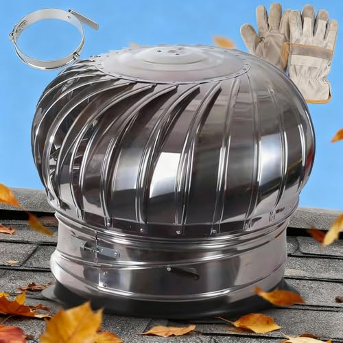 Comignolo Girevole in Acciaio Inox 201 Comignolo Multiuso Cappucci per Camino Rotanti Anti-tiraggio discendente per Camini e Sfiati di Scarico 110 mm 200 mm 250 mm(220mm)