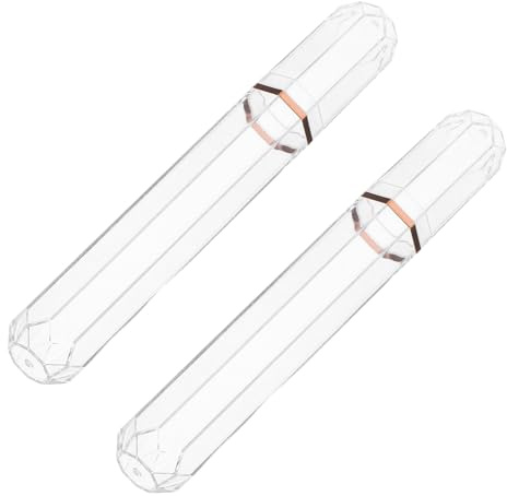 Veemoon Boîte à Cigare Portable en Plastique Transparent 2pcs, Tube de Rangement Hermétique pour Cigare, Étui Léger pour Usage Quotidien et Activités Extérieures