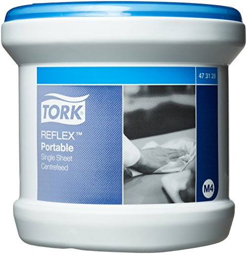 Tork Reflex Portable Dispenser and Roll Starter Pack 473188,Blue,White