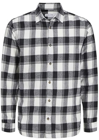 JACK & JONES Jjjoshua Fall Buffalo Shirt Ls Chemise décontractée, Cloud Dancer, S Homme