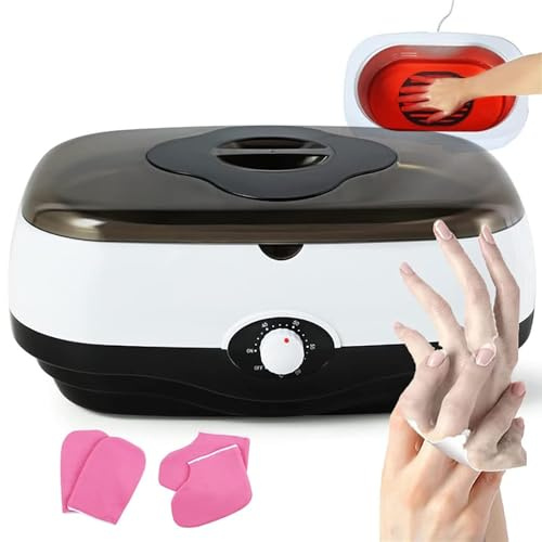 XLTEAM Baño De Cera De Parafina, Máquina De Cera De Parafina para Manos Y Pies, Calentador De Parafina De Gran Capacidad De 4 litros, Temperatura Ajustable De 0-60 ℃, para Hidratar Y Renovar La Piel
