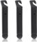 Prasacco 3 Stück Reifenheber Fahrrad, Schwarzer Kunststoff Fahrrad Reifenheber Fahrradreifen Reparatur Werkzeug Tragbare Reifenwechsel Montagehebel für die Reparatur von Fahrradreifen (10,5 x 1,7 cm)