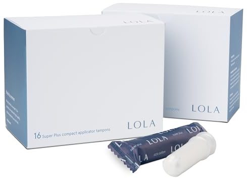 LOLA Super Plus Tampons - 32 Count, Plastic Applicator - Non-Toxic Leak Protection Tampons for Women - Clean Feminine Care