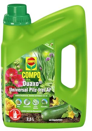 Compo Duaxo Universal Pilz-frei AF, 2.5 L, Bekämpfung von Pilzkrankheiten an Zierpflanzen, Gemüse und Kräutern, Anwendungsfertig