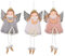 Décor Arbre De Noël Ange, 3pcs Ange De Noël Poupée,Decorative d'Ornements d'ange De Noël,Petit Pendentif Accessoires Ornement,Porte-Bonheur Ange Gardien Décoration d'anniversaire