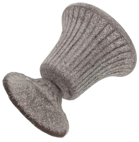 BESPORTBLE Jarrón Conmemorativo De Hierro para Tumbas y Cementerios, Maceta Exterior Vintage Gris, Soporte para Arreglos Monumentos Funerarios