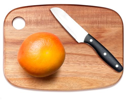 Gtencemen Small Acacia Wood Cutting Boards for Kitchen with Hanging – Mini Wooden Cutting Board for Vegetables, Fruit, Bread, Meat - BPA Free, 9.6 x 6.5
