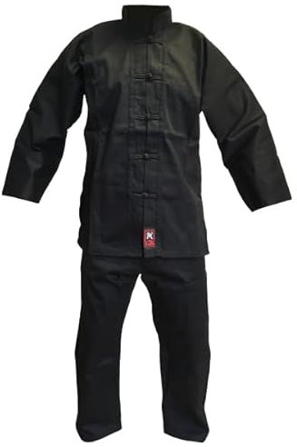 Budodrake Kung Fu Anzug schwarz (ohne Bündchen am Hosenbein) (190)