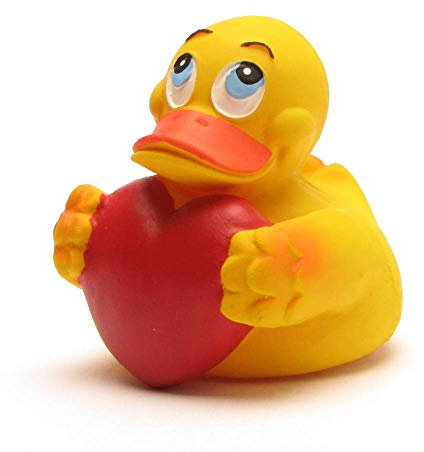 Duckshop I Badeente I Quietscheente I Quietscheentchen Lanco Valentine Duck I Geschenk Valentinstag