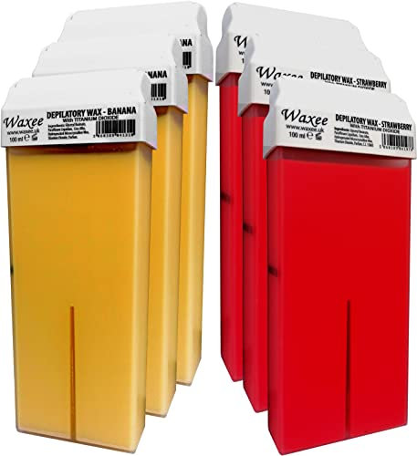 Rotolo su cartuccia di cera rullo 100ml BANANA con biossido di titanio (48 x 100ml roll-on cera)