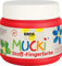 KREUL 28103 - Mucki peinture au doigt pour tissu, 150 ml en rouge, sans paraben, sans gluten, sans lactose et végétalienne, optimale pour l'application avec les doigts et les mains