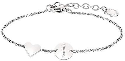 Liebeskind Armkettchen mit Anhängern Edelstahl 20cm, LJ-0521-B-20, Silber, One Size