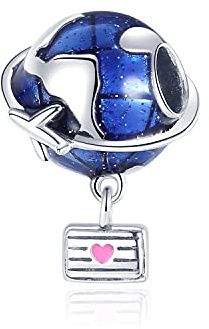 MULA 925 Sterling Silver Charms for Bracelets and Necklaces Airplane Passport Dangle Pendants Beads Butterfly Dragonfly Charms Jewelry for Women