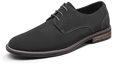 Bruno Marc Anzugschuhe Herren Wildleder Schnürschuhe Klassischer Business Derby Formell Business Casual Schuhe,Size 42,Grau,URBAN-08-E
