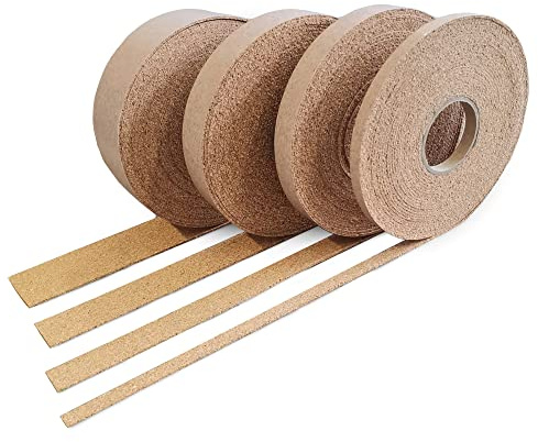 NADOtec Bande d'étanchéité en liège - Liège naturel pressé 30 mm x 2 mm - 10 m sur rouleau. env. 220kg/m3, auto-adhésif d'un côté