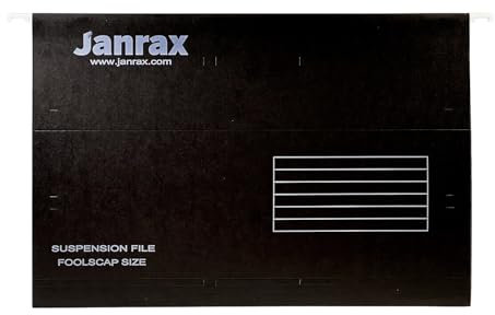 Hängemappen, Foolscap-Format, Schwarz, 50 Stück