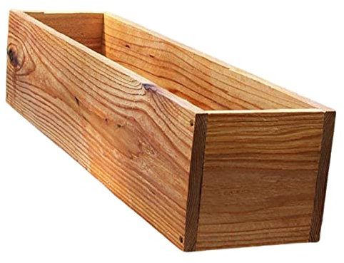 Kisangel Maceta De Madera Rústica Rectangular Macetero Exterior con Diseño Minimalista para Flores Jardineras Decorativas para Suculentas y Plantas Balcones y Jardines